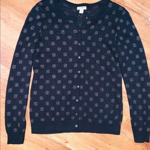 Black/Metallic Thread Cardigan